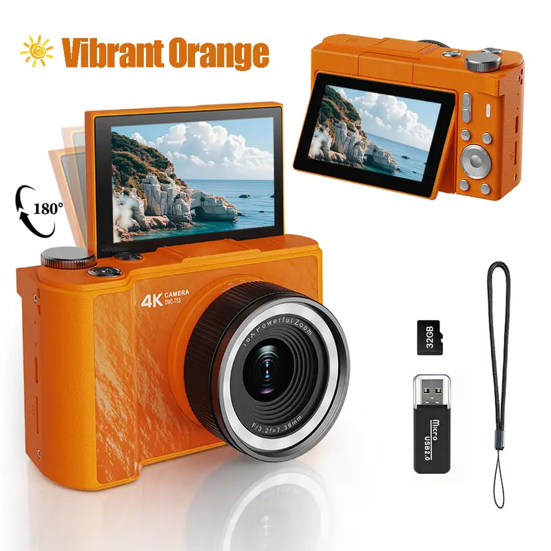 4K Y2K Flip Screen Vlogging Camera