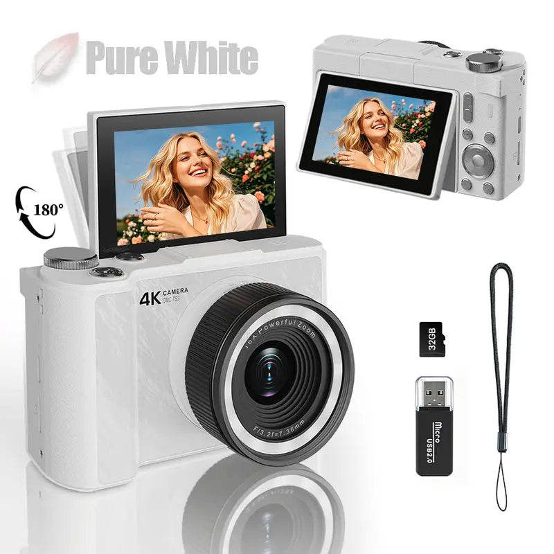 4K Y2K Flip Screen Vlogging Camera