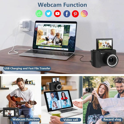 4K Y2K Flip Screen Vlogging Camera